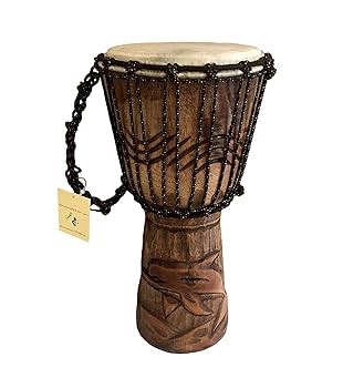 Amazon.com: Djembe Drum Solid Wood Deep Carved Bongo Congo
